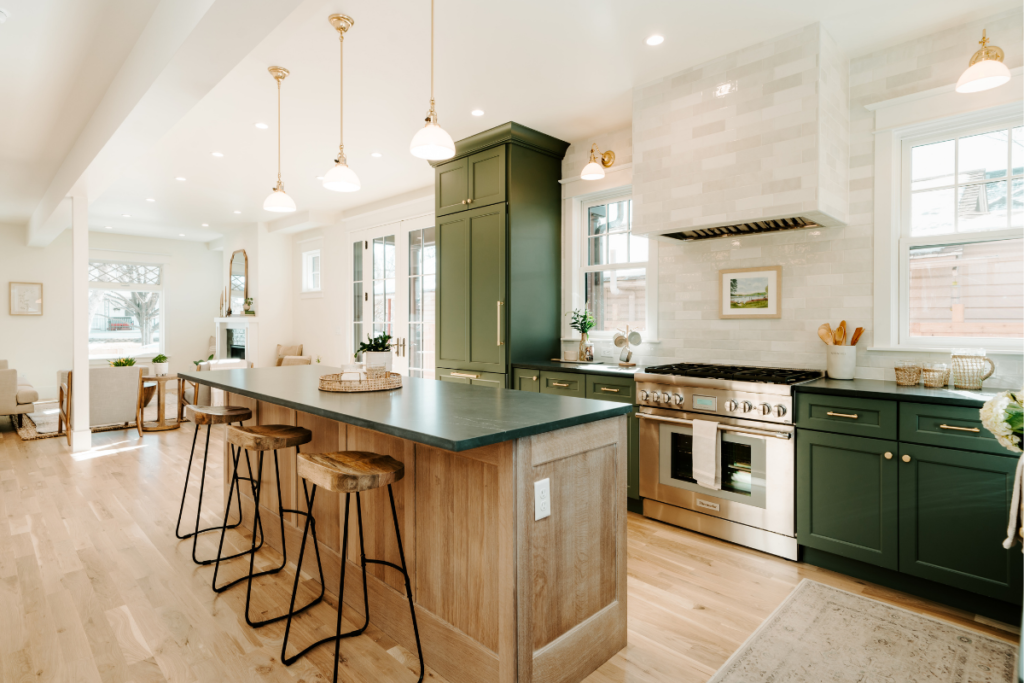 Green Kitchen Cabinets in Denver, CO
